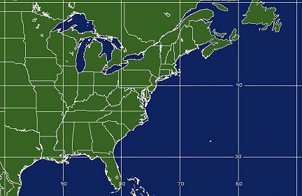 Eastern U.S. Satellite Image Area