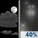 Monday Night: Partly Cloudy then Chance Light Rain