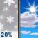 Today: Slight Chance Light Snow then Mostly Sunny