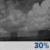 Monday Night: A chance of showers and thunderstorms before midnight, then a slight chance of showers.  Partly cloudy, with a low around 47. Breezy.  Chance of precipitation is 30%.